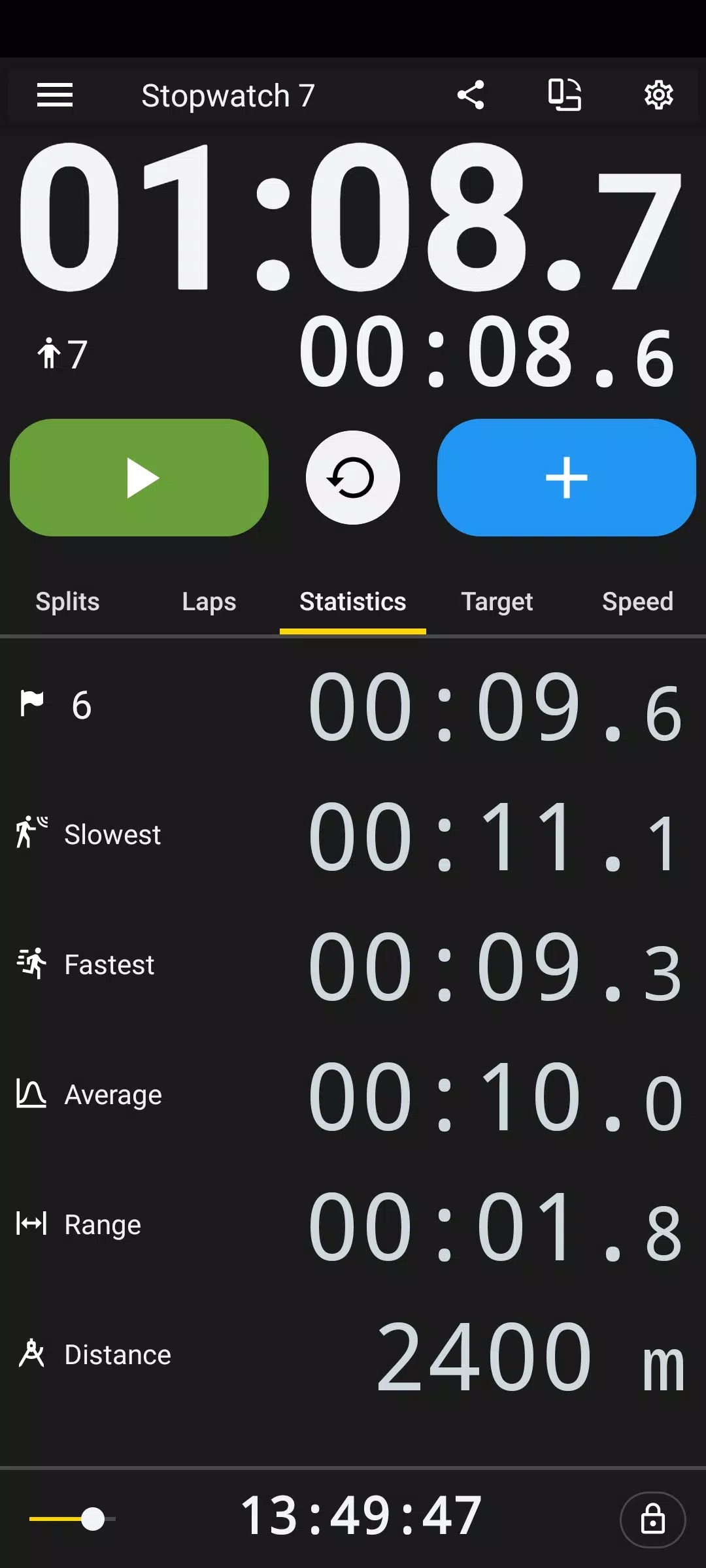 Talking stopwatch multi timer screenshot