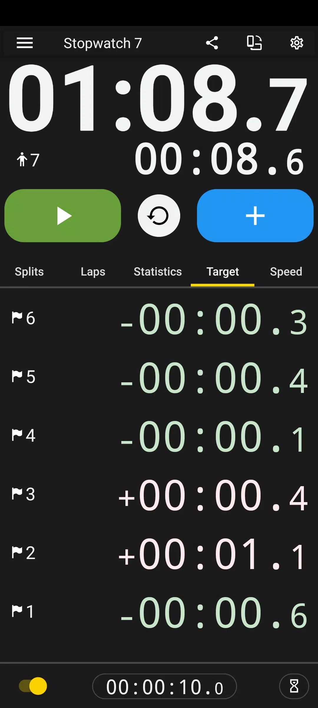 Talking stopwatch multi timer screenshot