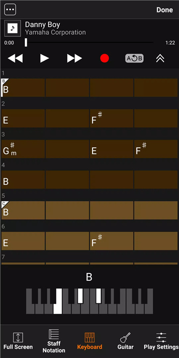 Chord Tracker screenshot