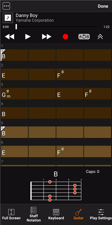 Chord Tracker screenshot