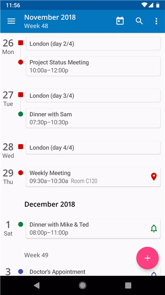 aCalendar - your calendar screenshot