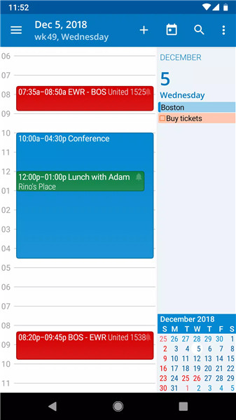 aCalendar - your calendar screenshot