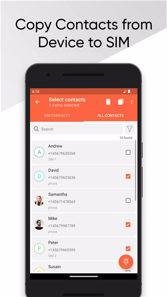 SIM Contacts Manager screenshot