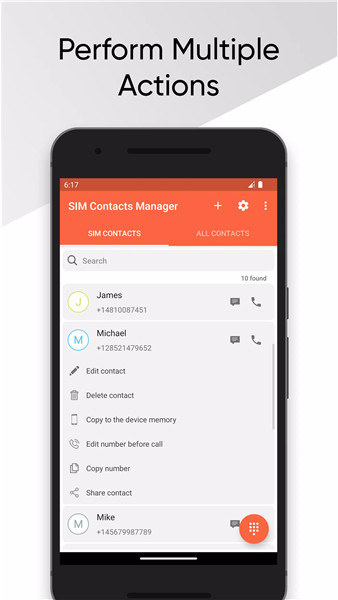 SIM Contacts Manager screenshot