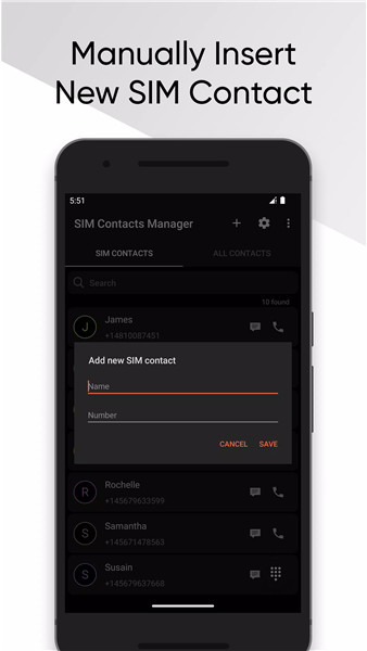 SIM Contacts Manager screenshot