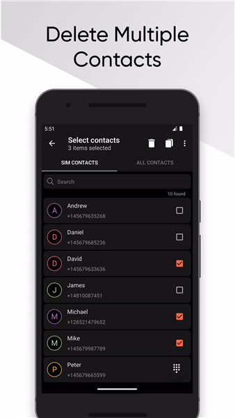 SIM Contacts Manager screenshot