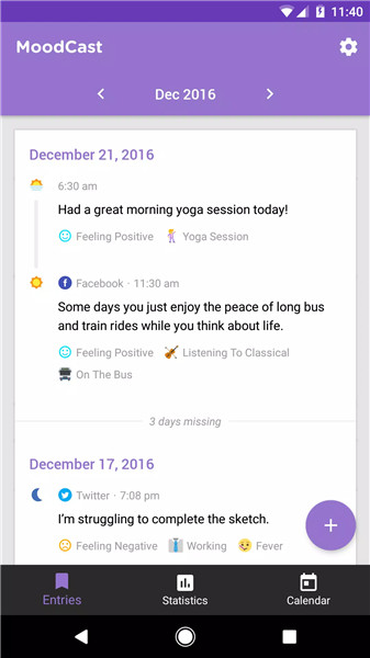 MoodCast Diary - Mood Tracker screenshot