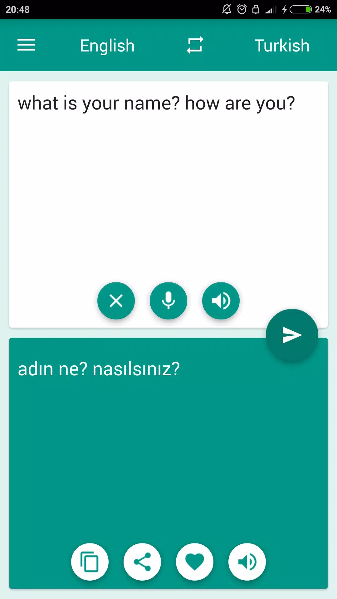 Turkish-English Translator screenshot