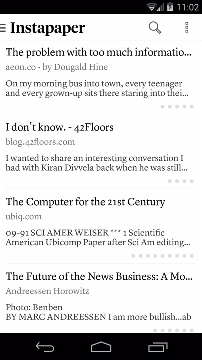 Instapaper screenshot