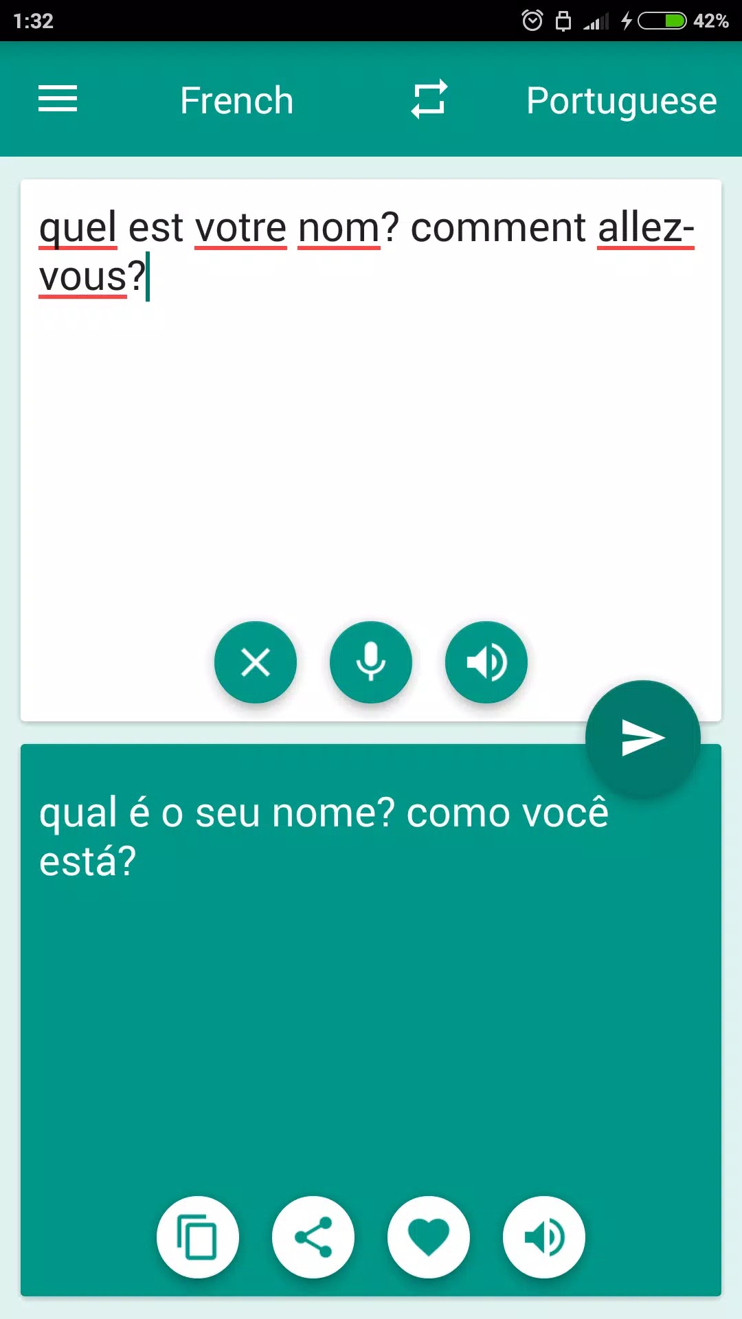 French-Portuguese Translator screenshot