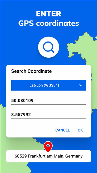 GPS Coordinates Locator Map screenshot