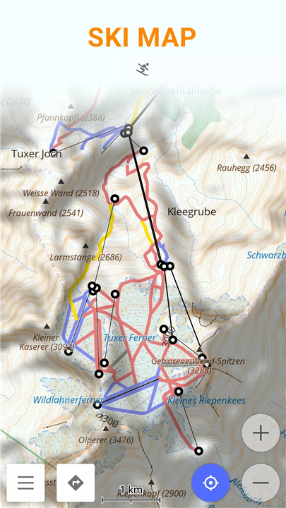 Ski Map Plugin screenshot