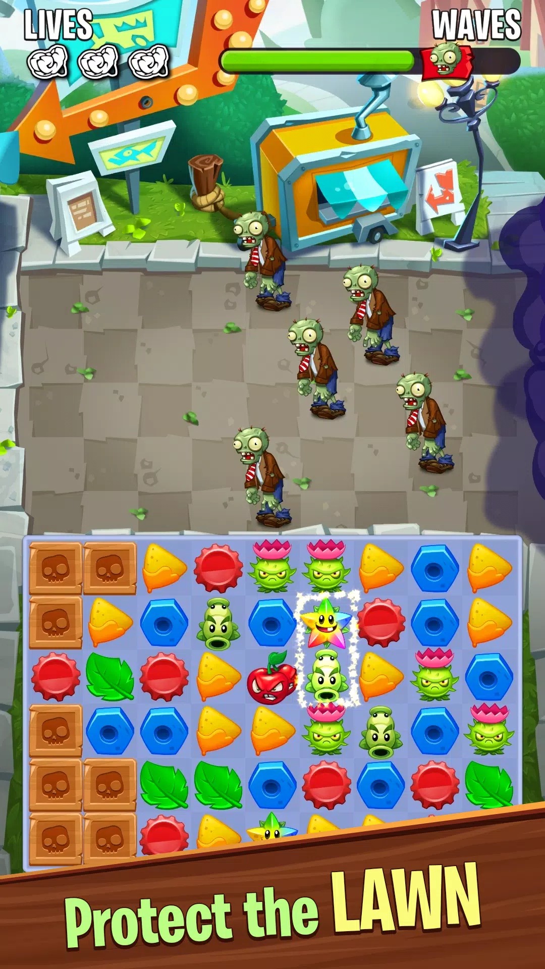 Plants vs. Zombies Match screenshot