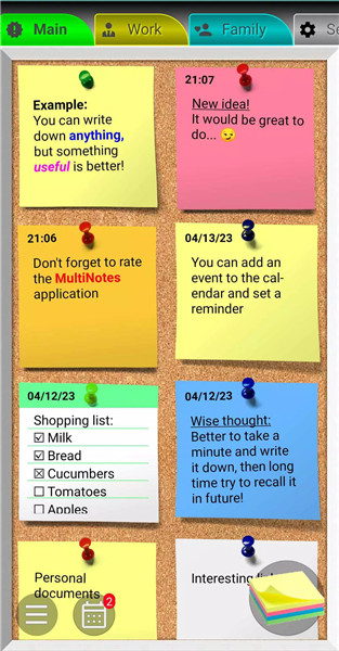 MultiNotes - Reminder Notes screenshot