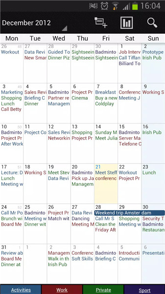 Business Calendar screenshot