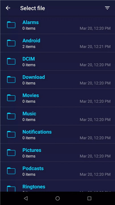 Send files to TV screenshot