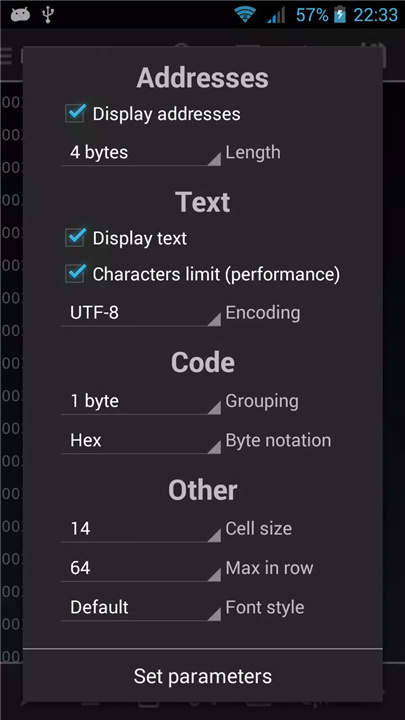 HEX Editor screenshot