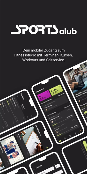 SPORTSCLUB Fitness App screenshot