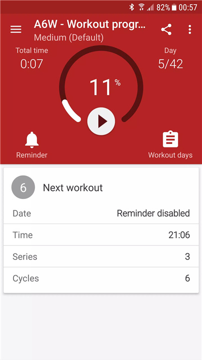 Abs workout A6W screenshot