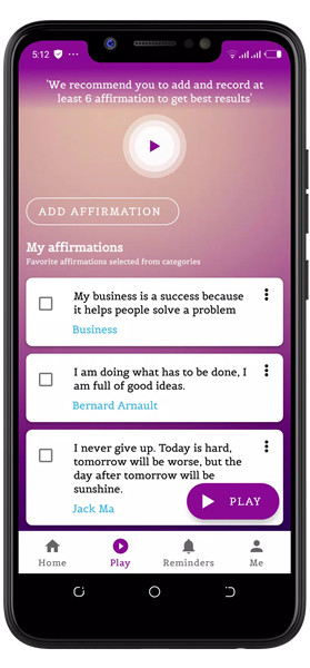 Soothe: Positive Affirmations screenshot