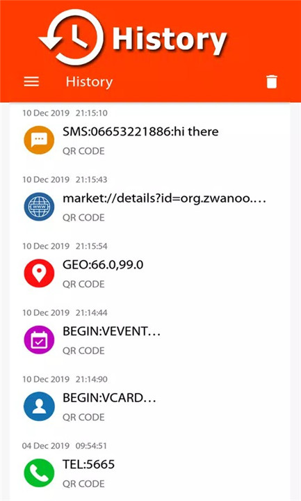 Barcode & QR code reader screenshot