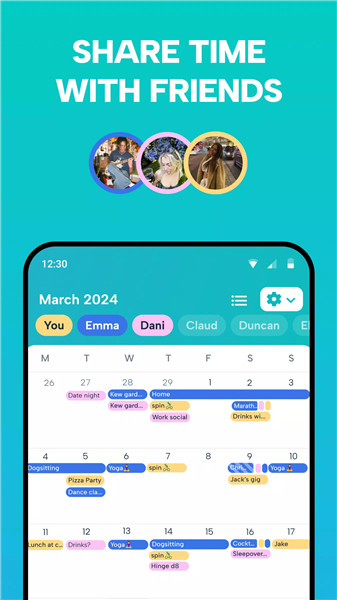 Howbout: Social calendar screenshot