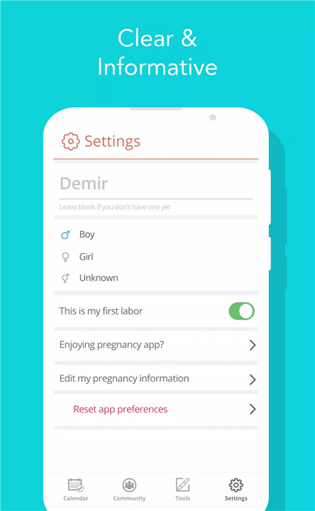 Pregnancy Tracker and Baby screenshot