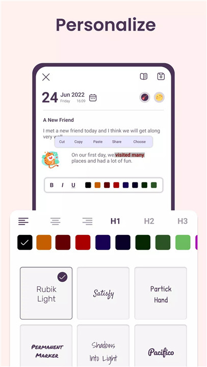 Diary, Private Notes with Lock screenshot