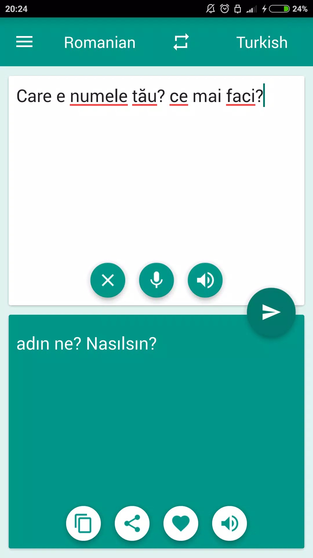 Romanian-Turkish Translator screenshot