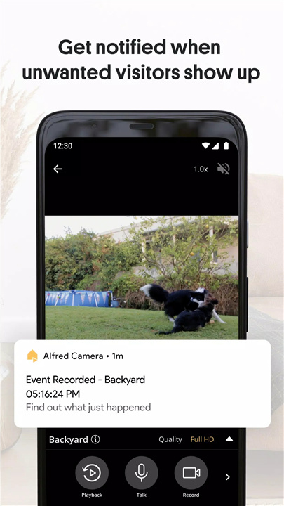 AlfredCamera Home Security app screenshot