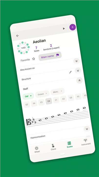 Scale, Chord Progressions screenshot