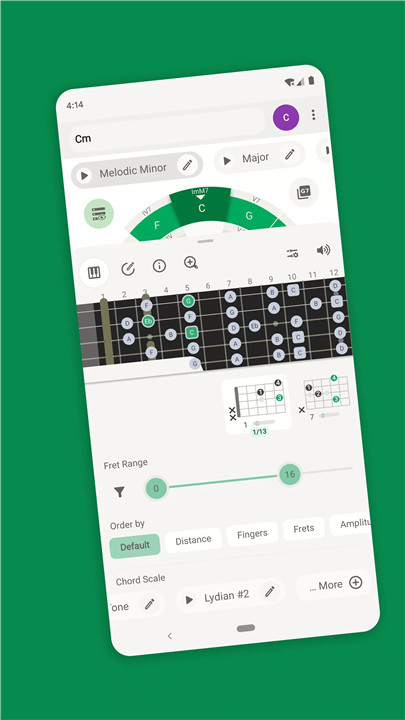 Scale, Chord Progressions screenshot