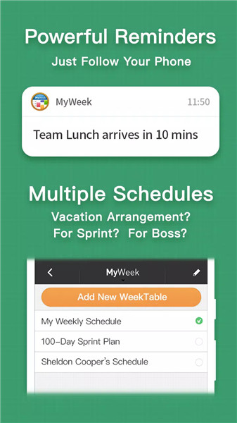 MyWeek - Weekly Schedule Plann screenshot