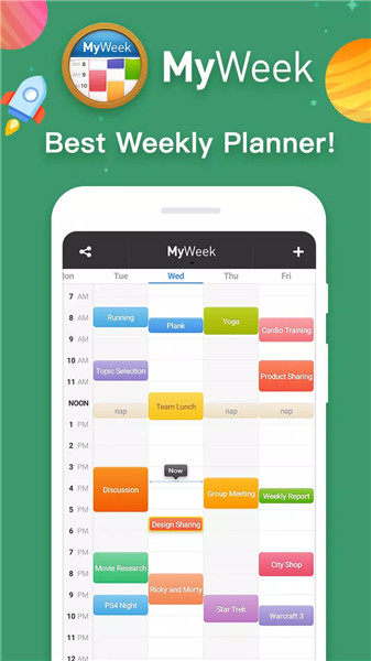 MyWeek - Weekly Schedule Plann screenshot