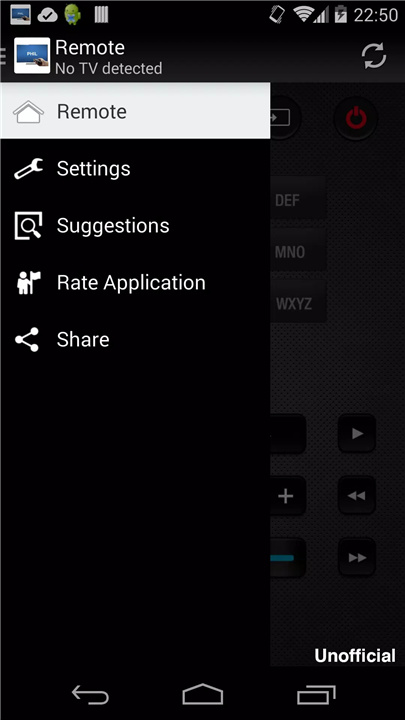 Remote for Philips TV screenshot