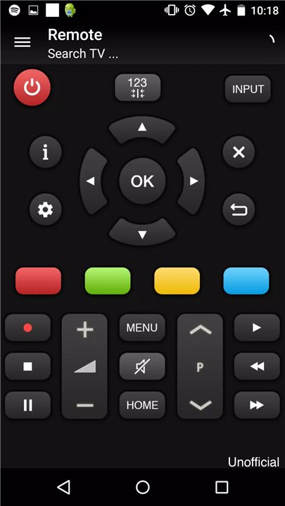 Remote for Panasonic TV screenshot