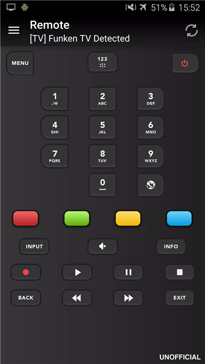 Remote for Telefunken TV screenshot