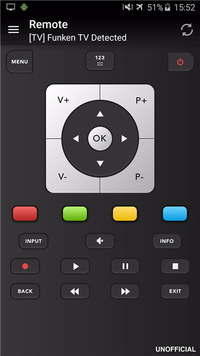 Remote for Telefunken TV screenshot