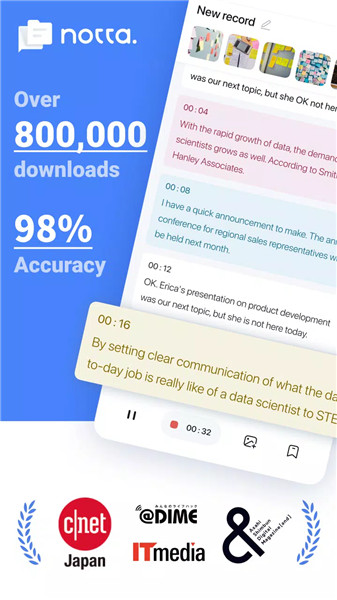 Notta-Transcribe Audio to Text screenshot