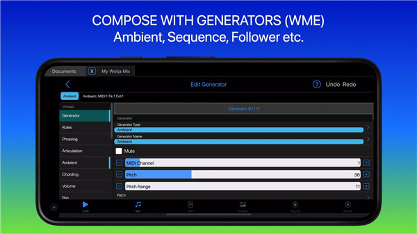 Wotja: Live Generative Music screenshot