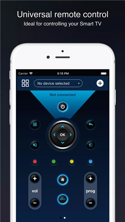 Universal remote control screenshot