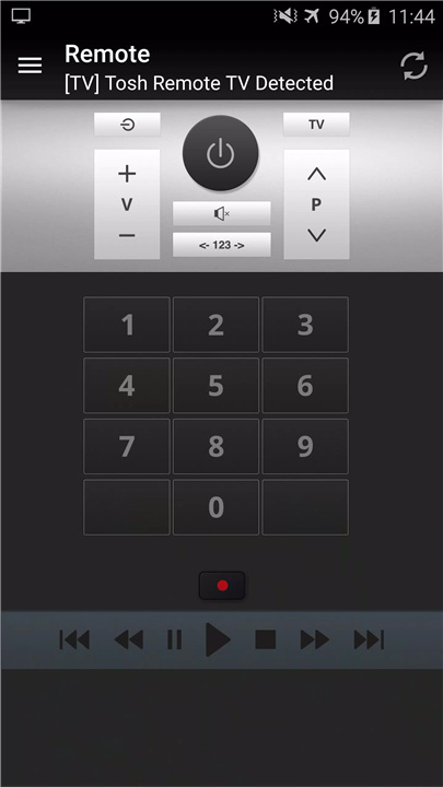 Remote for Toshiba TV screenshot