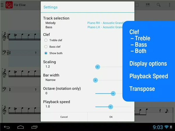 MIDI Score screenshot