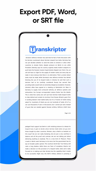 Transcribe Speech to Text screenshot