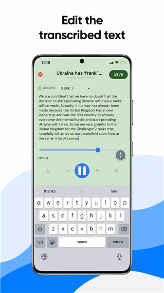 Transcribe Speech to Text screenshot