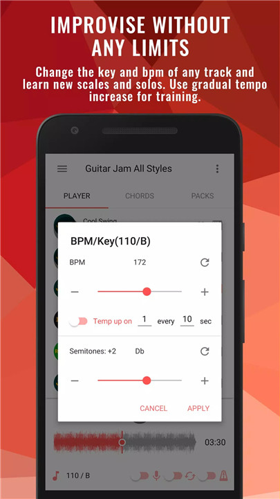 Backing Tracks Guitar Jam Play screenshot