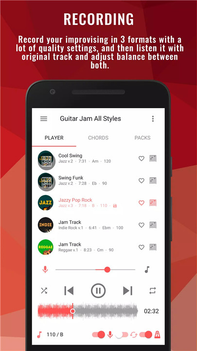 Backing Tracks Guitar Jam Play screenshot