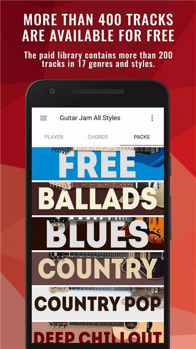 Backing Tracks Guitar Jam Play screenshot