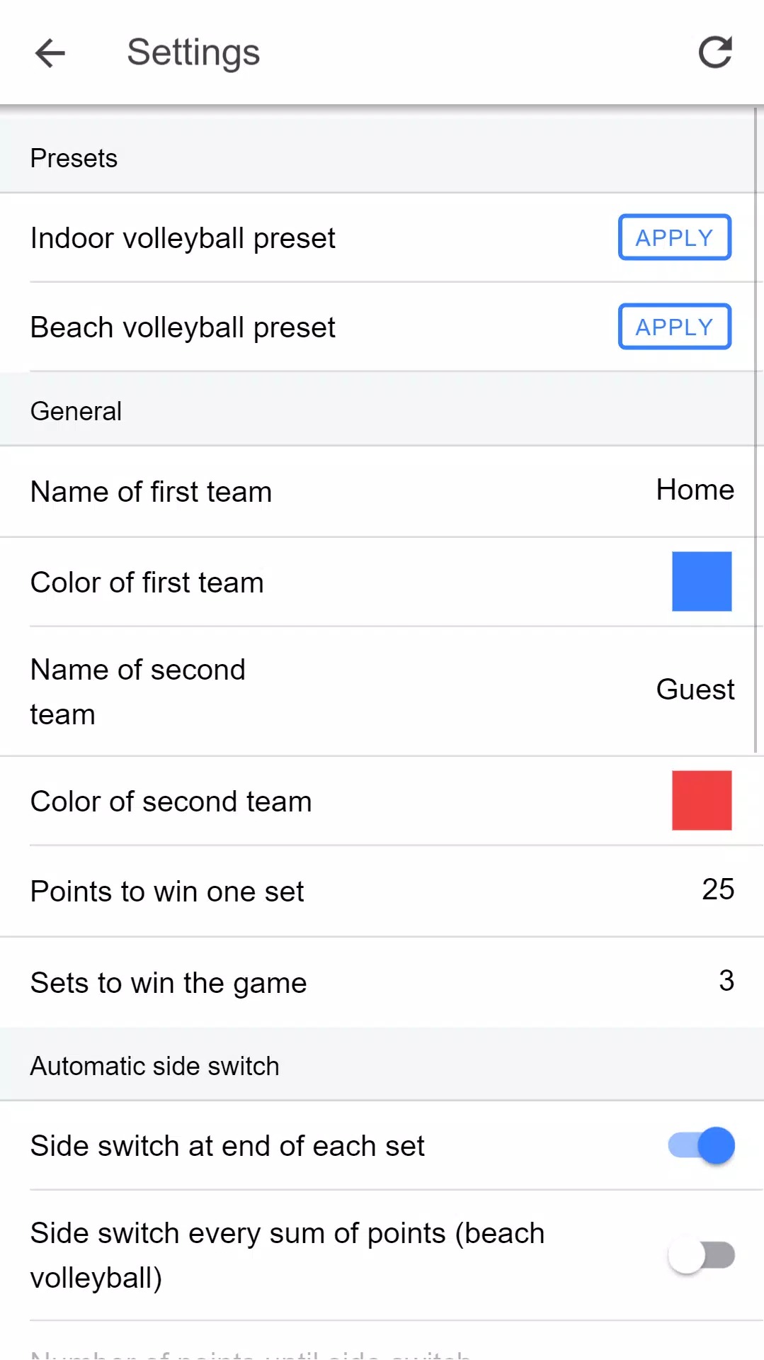 Volleyball Score Simple screenshot