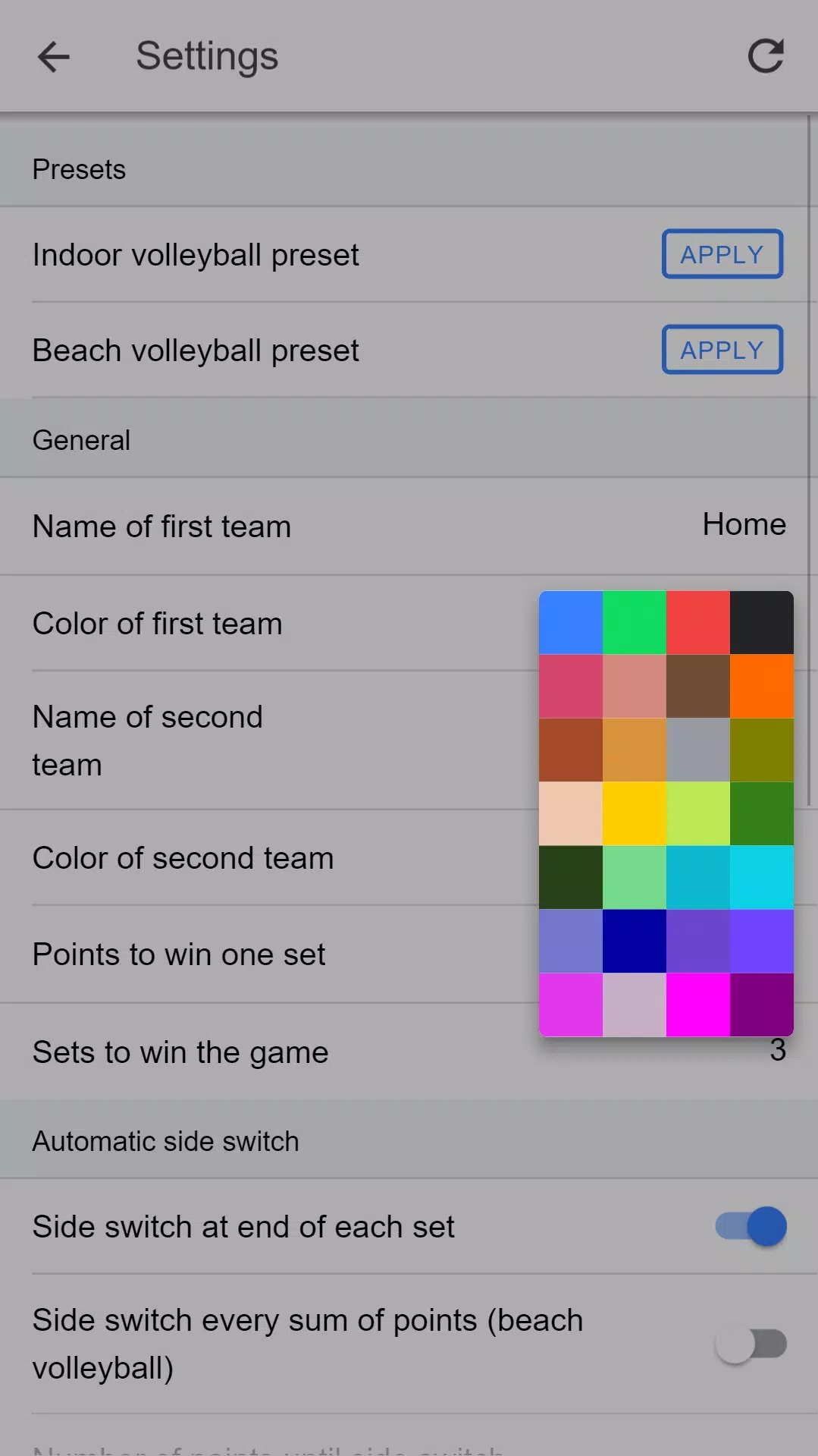 Volleyball Score Simple screenshot